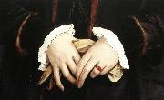 HOLBEIN, Hans the Younger Christina of Denmark oil on canvas